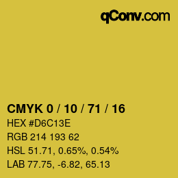 Color code: CMYK 0 / 10 / 71 / 16 | qconv.com