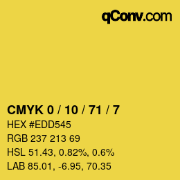 Color code: CMYK 0 / 10 / 71 / 7 | qconv.com