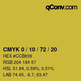 Color code: CMYK 0 / 10 / 72 / 20 | qconv.com