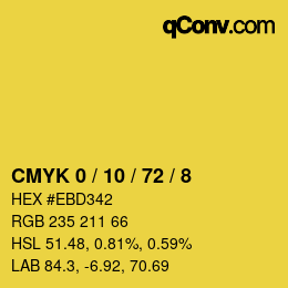 Color code: CMYK 0 / 10 / 72 / 8 | qconv.com