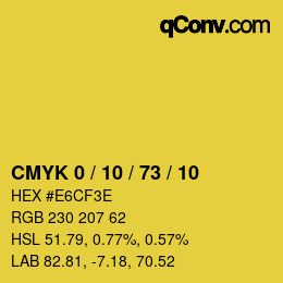 Color code: CMYK 0 / 10 / 73 / 10 | qconv.com