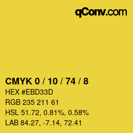 Color code: CMYK 0 / 10 / 74 / 8 | qconv.com