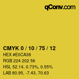 Color code: CMYK 0 / 10 / 75 / 12 | qconv.com