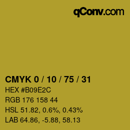 Código de color: CMYK 0 / 10 / 75 / 31 | qconv.com