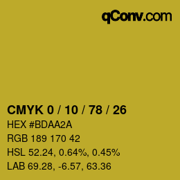Color code: CMYK 0 / 10 / 78 / 26 | qconv.com
