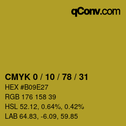 Color code: CMYK 0 / 10 / 78 / 31 | qconv.com