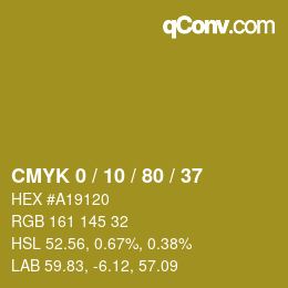 Color code: CMYK 0 / 10 / 80 / 37 | qconv.com