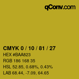 Color code: CMYK 0 / 10 / 81 / 27 | qconv.com