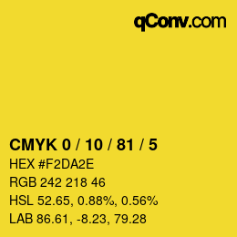 Color code: CMYK 0 / 10 / 81 / 5 | qconv.com