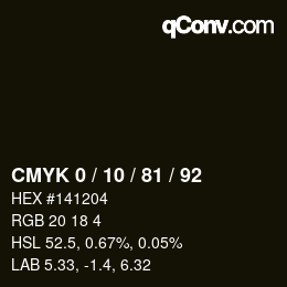 Color code: CMYK 0 / 10 / 81 / 92 | qconv.com