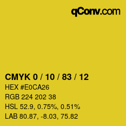 Color code: CMYK 0 / 10 / 83 / 12 | qconv.com