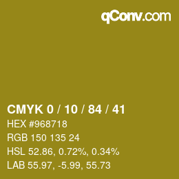 Color code: CMYK 0 / 10 / 84 / 41 | qconv.com