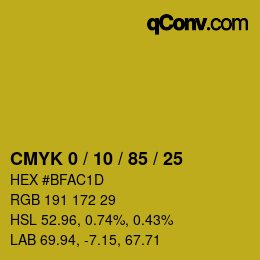 Color code: CMYK 0 / 10 / 85 / 25 | qconv.com