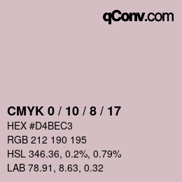 Color code: CMYK 0 / 10 / 8 / 17 | qconv.com