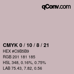 Color code: CMYK 0 / 10 / 8 / 21 | qconv.com