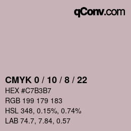 Color code: CMYK 0 / 10 / 8 / 22 | qconv.com