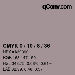 カラーコード: CMYK 0 / 10 / 8 / 36 | qconv.com