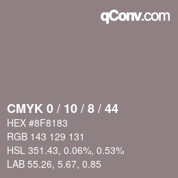 Color code: CMYK 0 / 10 / 8 / 44 | qconv.com