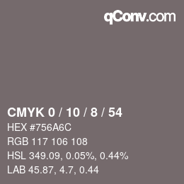 Color code: CMYK 0 / 10 / 8 / 54 | qconv.com