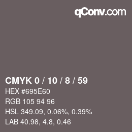 Color code: CMYK 0 / 10 / 8 / 59 | qconv.com