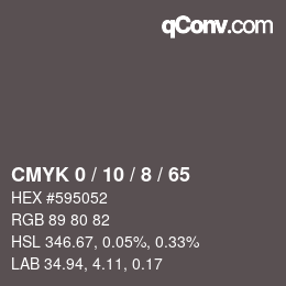 Color code: CMYK 0 / 10 / 8 / 65 | qconv.com