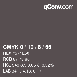 Color code: CMYK 0 / 10 / 8 / 66 | qconv.com