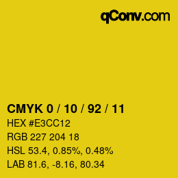 Color code: CMYK 0 / 10 / 92 / 11 | qconv.com
