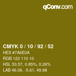 カラーコード: CMYK 0 / 10 / 92 / 52 | qconv.com