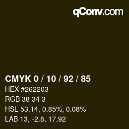 カラーコード: CMYK 0 / 10 / 92 / 85 | qconv.com