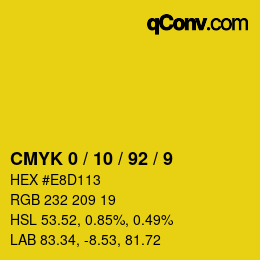 Color code: CMYK 0 / 10 / 92 / 9 | qconv.com