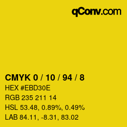 Color code: CMYK 0 / 10 / 94 / 8 | qconv.com