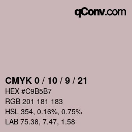 Código de color: CMYK 0 / 10 / 9 / 21 | qconv.com
