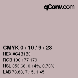 Color code: CMYK 0 / 10 / 9 / 23 | qconv.com