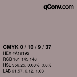 颜色代码: CMYK 0 / 10 / 9 / 37 | qconv.com
