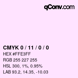 カラーコード: CMYK 0 / 11 / 0 / 0 | qconv.com