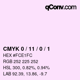 Color code: CMYK 0 / 11 / 0 / 1 | qconv.com