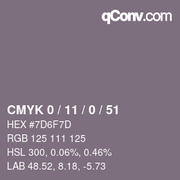 颜色代码: CMYK 0 / 11 / 0 / 51 | qconv.com