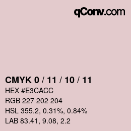 Color code: CMYK 0 / 11 / 10 / 11 | qconv.com