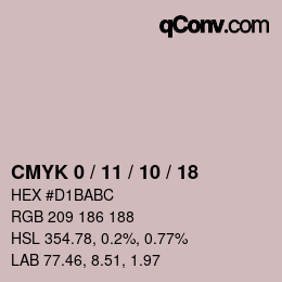 Color code: CMYK 0 / 11 / 10 / 18 | qconv.com
