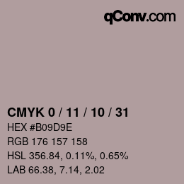 Color code: CMYK 0 / 11 / 10 / 31 | qconv.com