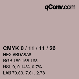 Color code: CMYK 0 / 11 / 11 / 26 | qconv.com