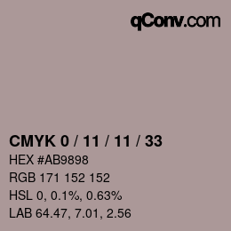 Color code: CMYK 0 / 11 / 11 / 33 | qconv.com