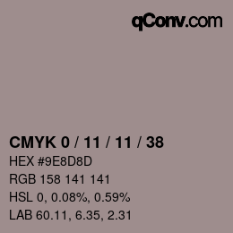 Color code: CMYK 0 / 11 / 11 / 38 | qconv.com