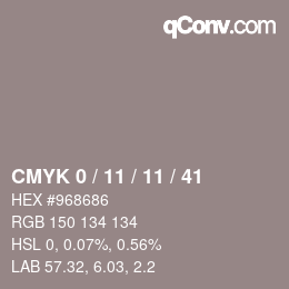 Color code: CMYK 0 / 11 / 11 / 41 | qconv.com