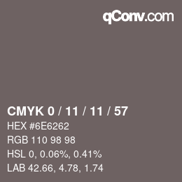 Color code: CMYK 0 / 11 / 11 / 57 | qconv.com