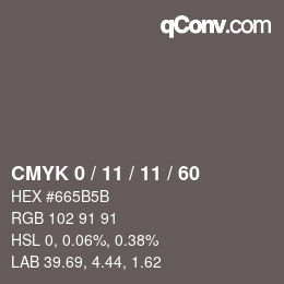 颜色代码: CMYK 0 / 11 / 11 / 60 | qconv.com