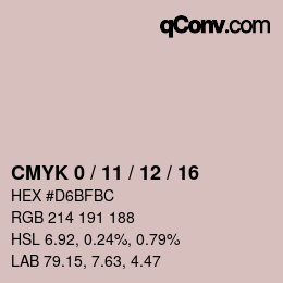 カラーコード: CMYK 0 / 11 / 12 / 16 | qconv.com