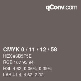 Color code: CMYK 0 / 11 / 12 / 58 | qconv.com