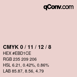 カラーコード: CMYK 0 / 11 / 12 / 8 | qconv.com