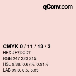 カラーコード: CMYK 0 / 11 / 13 / 3 | qconv.com